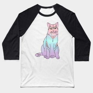 boho cat ombre pastel grunge tumblr Baseball T-Shirt